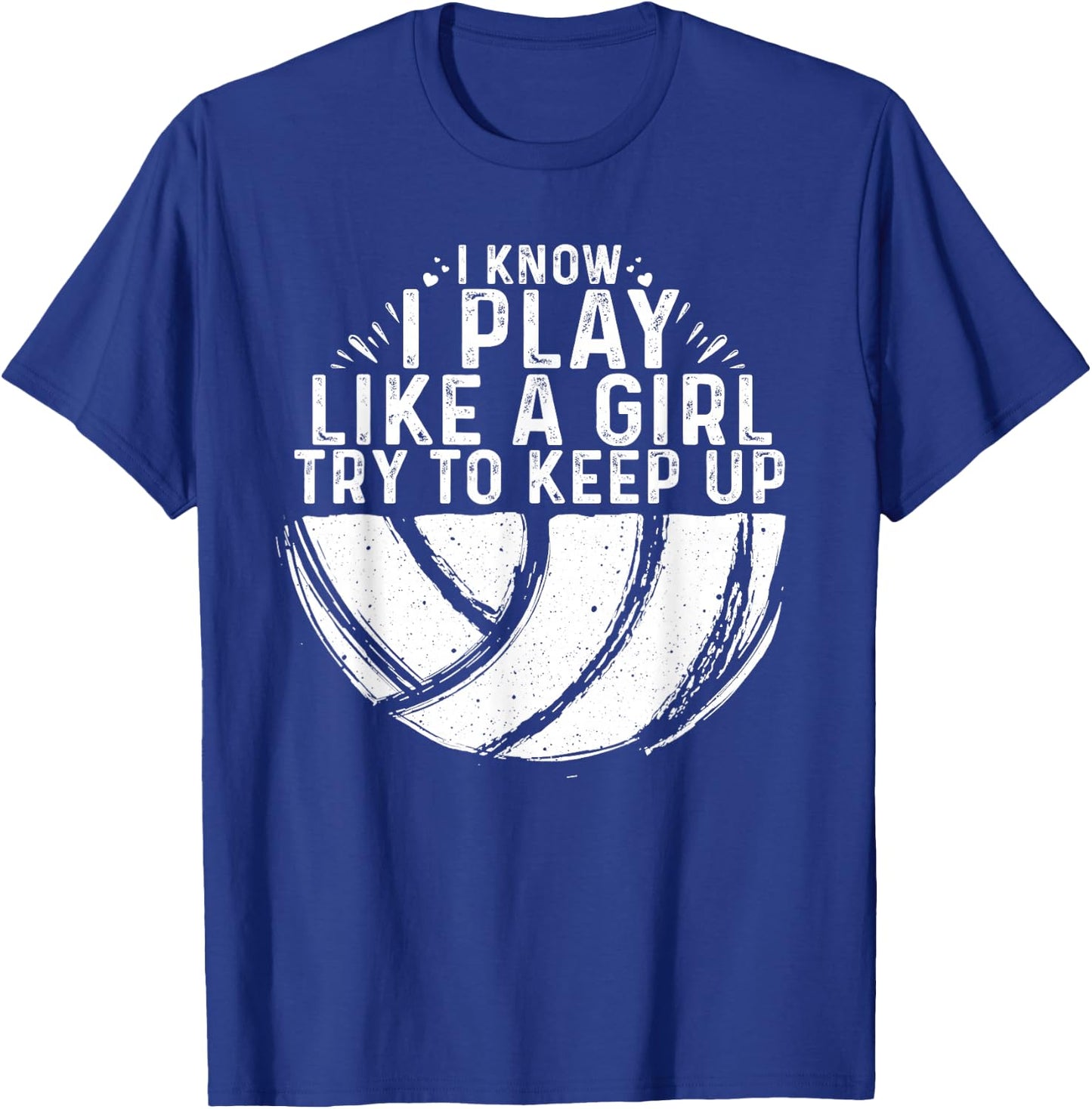 Funny Volleyball Design Girls Women Youth Teen Sports Lovers T-Shirt - T-Shirt | Royal