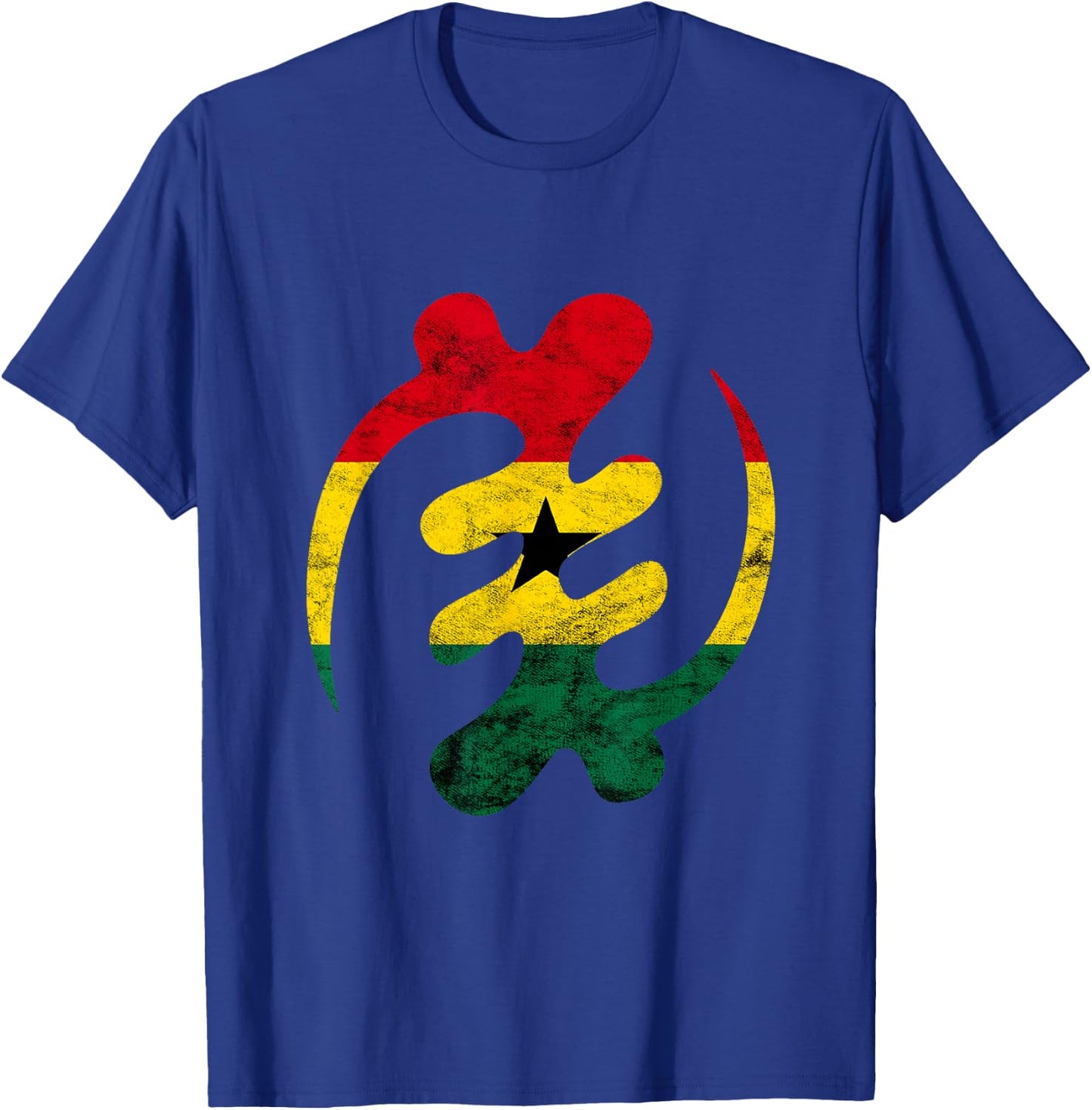 Gye Nyame Adinkra African Symbol Ghana Flag T-Shirt - T-Shirt | Royal