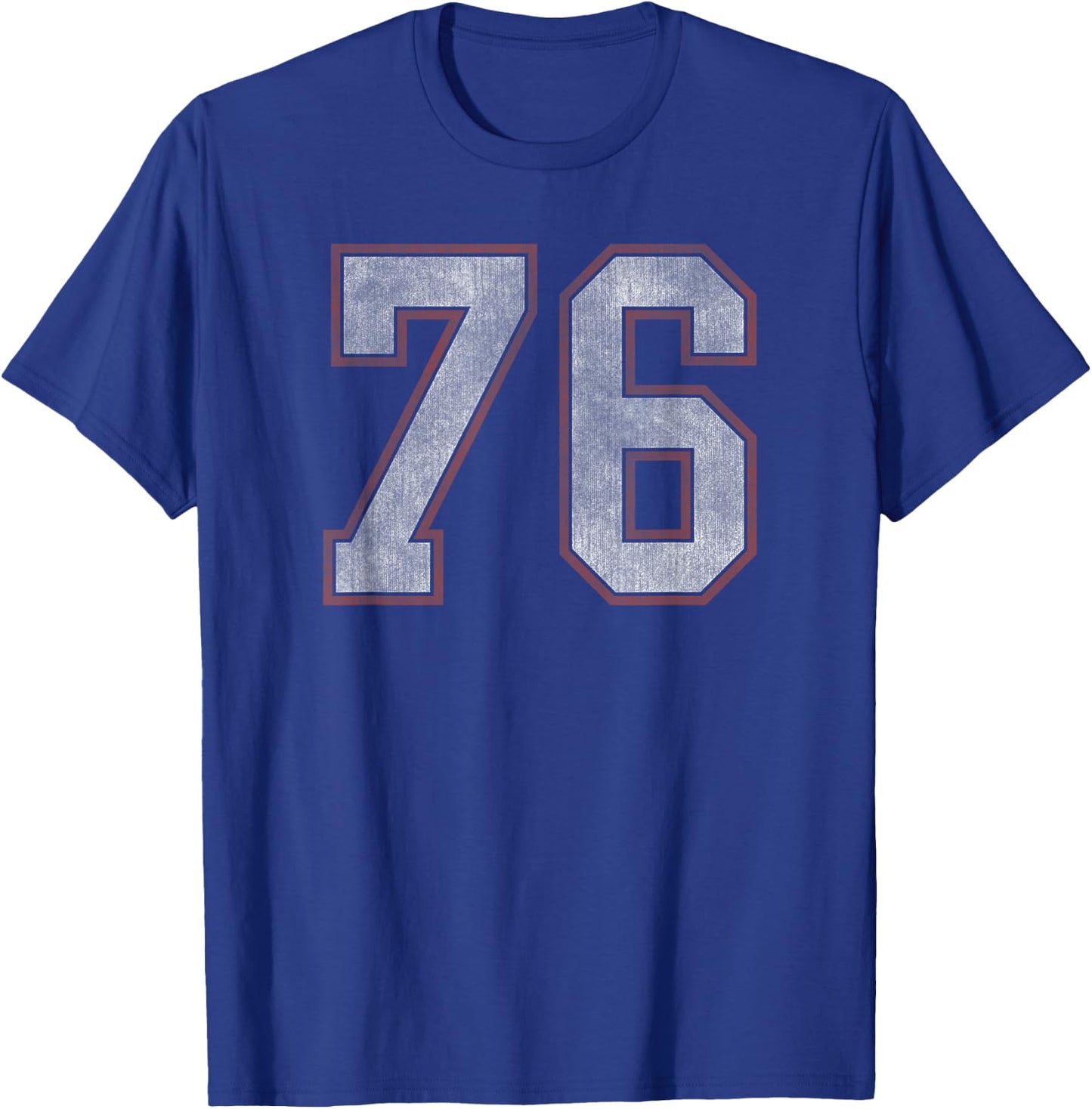 Trendy Vintage Number 76 Fitness T-Shirt - T-Shirt | Royal