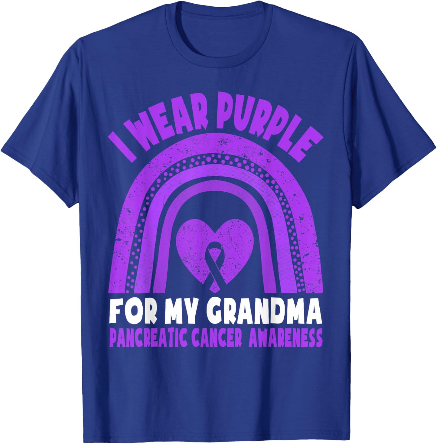 I Wear Purple For My Grandma Pancreatic Cancer Awareness T-Shirt - T-Shirt | Royal