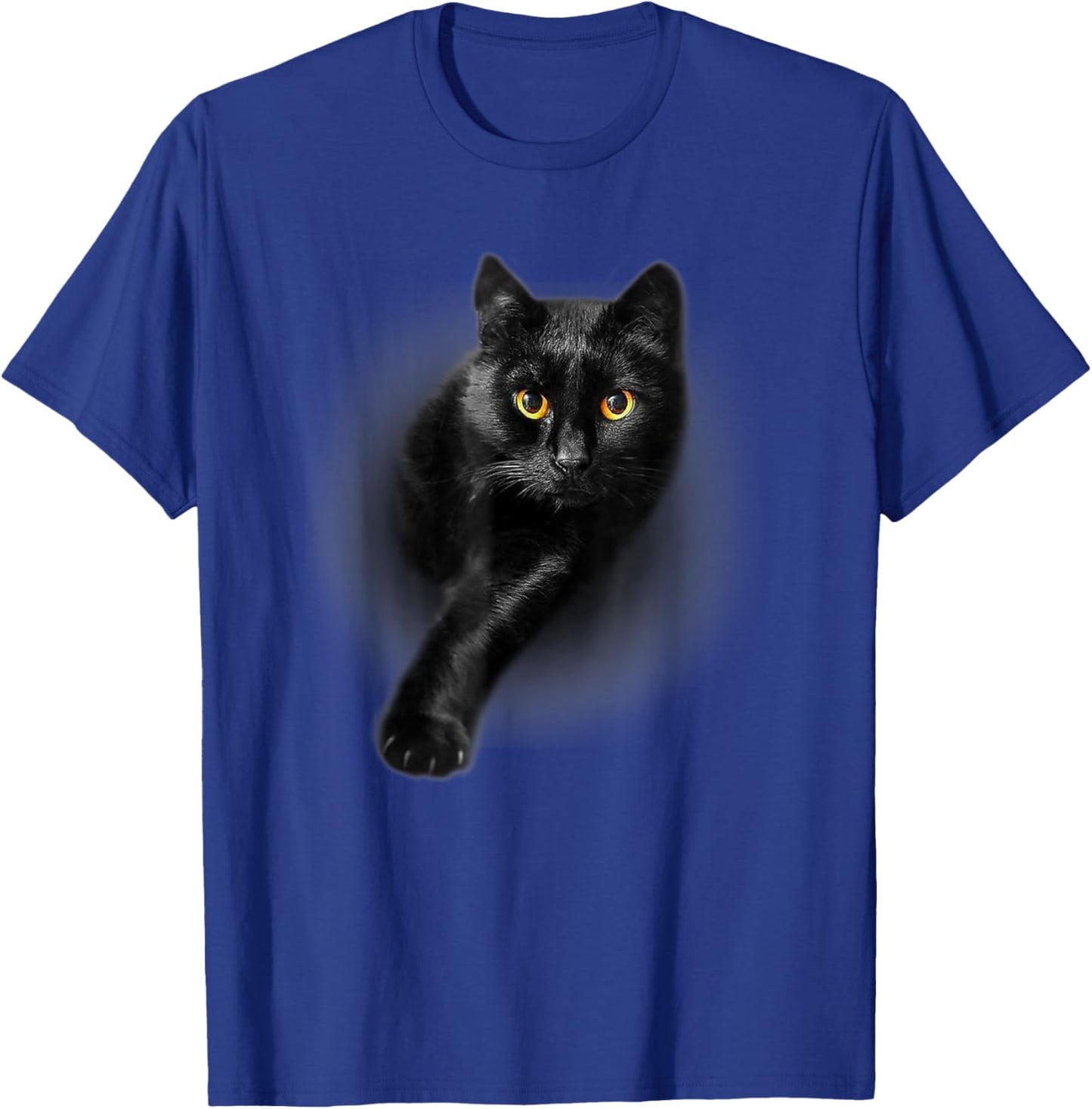 Cute Black Cat Yellow Eyes Cats Gifts T-Shirt - T-Shirt | Royal
