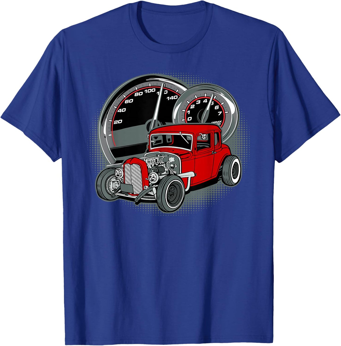 Hot Rod Car T Shirt T-Shirt - T-Shirt | Royal