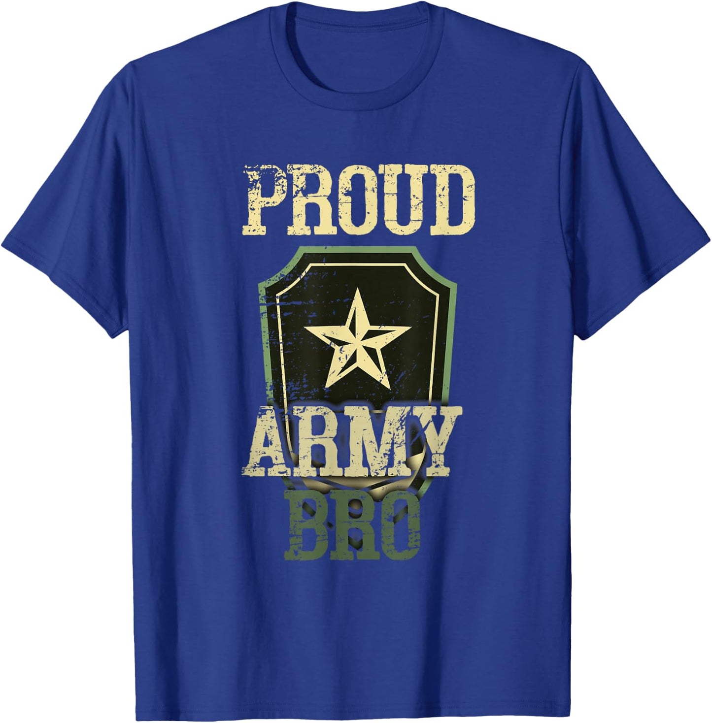 Proud Army Soldier Brother USA American Military Family T-Shirt - T-Shirt | Royal
