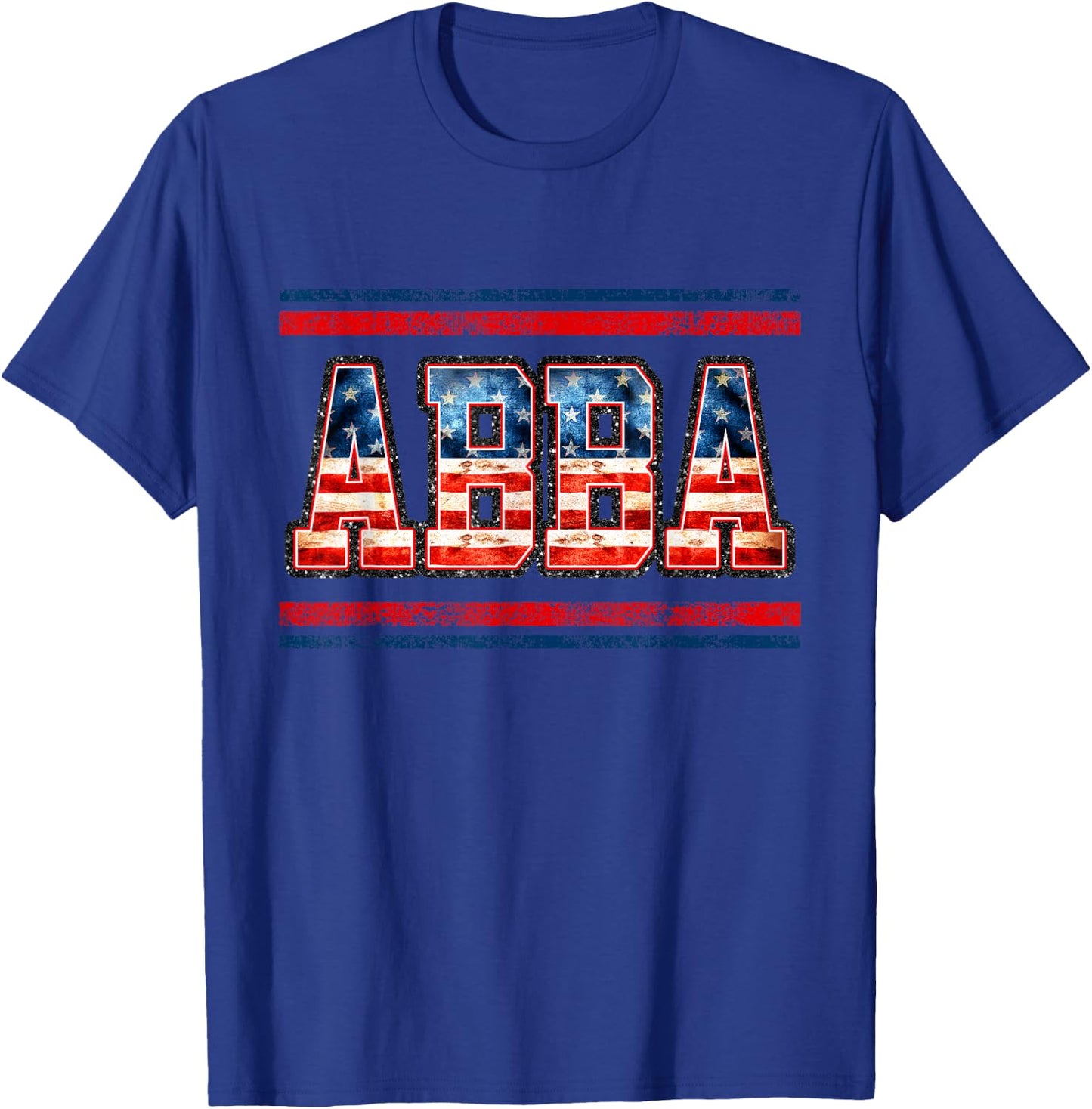 4th of July Abba Flag Shirt, Vintage Abba Shirt T-Shirt - T-Shirt | Royal