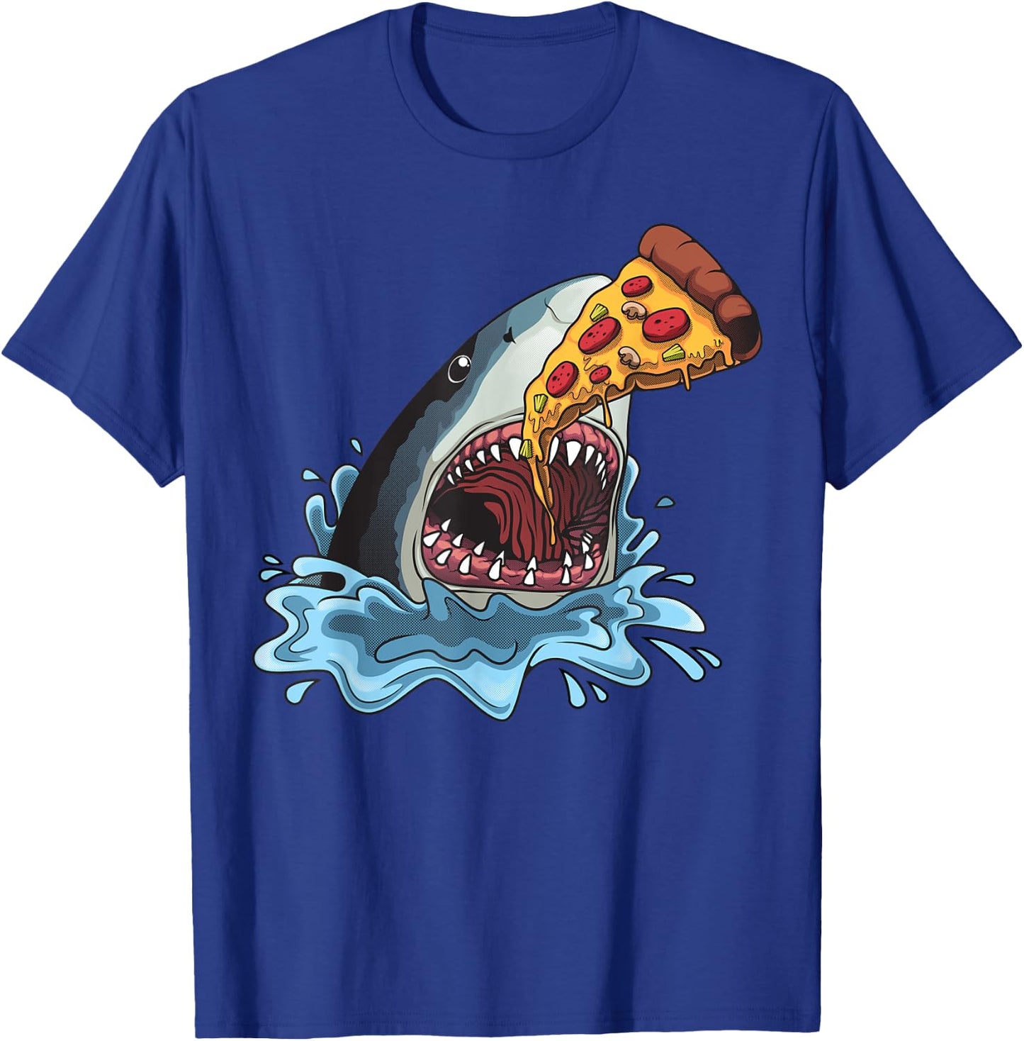 Funny Shark Pizza For Jawsome Shark Pizza Lover Men Women T-Shirt - T-Shirt | Royal