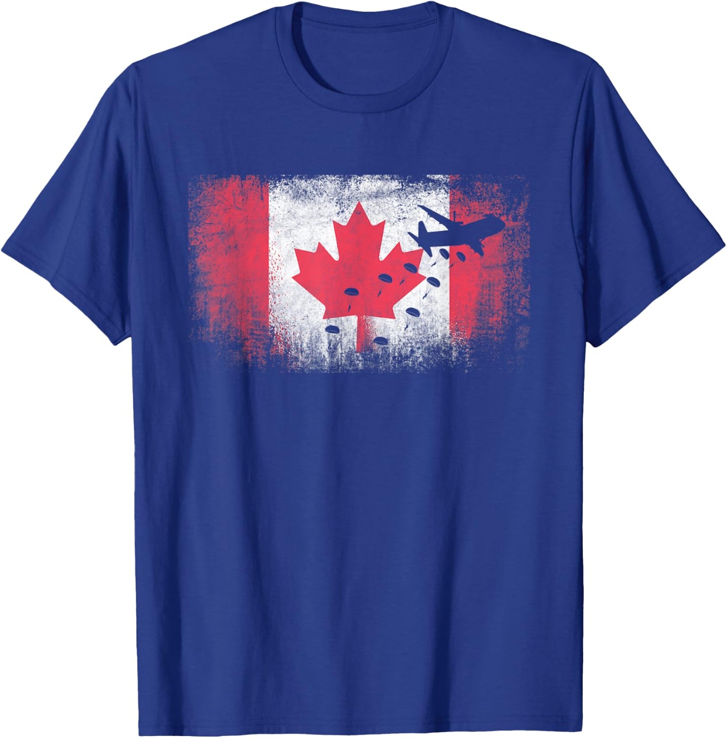 Paratrooper Canada Flag Airborne Army T-Shirt - T-Shirt | Royal