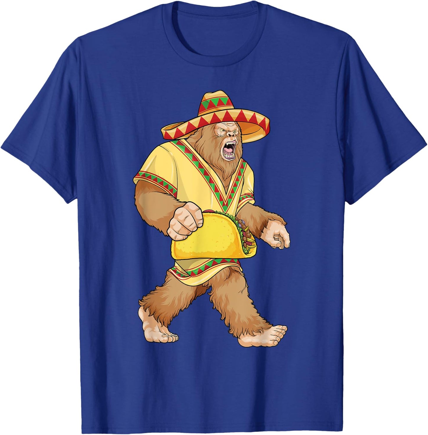 Bigfoot Taco Cinco de Mayo Mexican Bigfoot El Squatcho Boys T-Shirt - T-Shirt | Royal