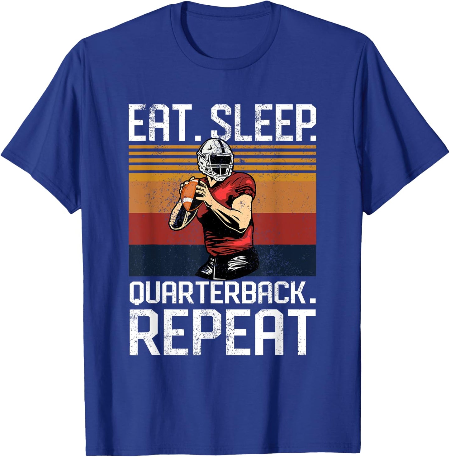 Football QB Sports Shirt Quarterback - QB1 Touchdown Pass T-Shirt - T-Shirt | Royal