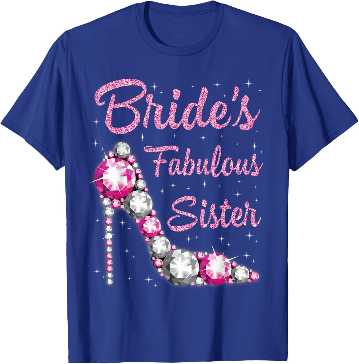 Sister's Fabulous Bride Happy Wedding Married Day Vintage T-Shirt - T-Shirt | Royal
