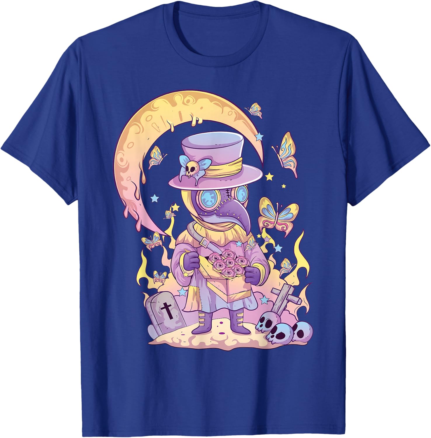 Pastel Goth Cute Creepy Plague Doctor Kawaii Menhera Wiccan Small T-Shirt - T-Shirt | Royal