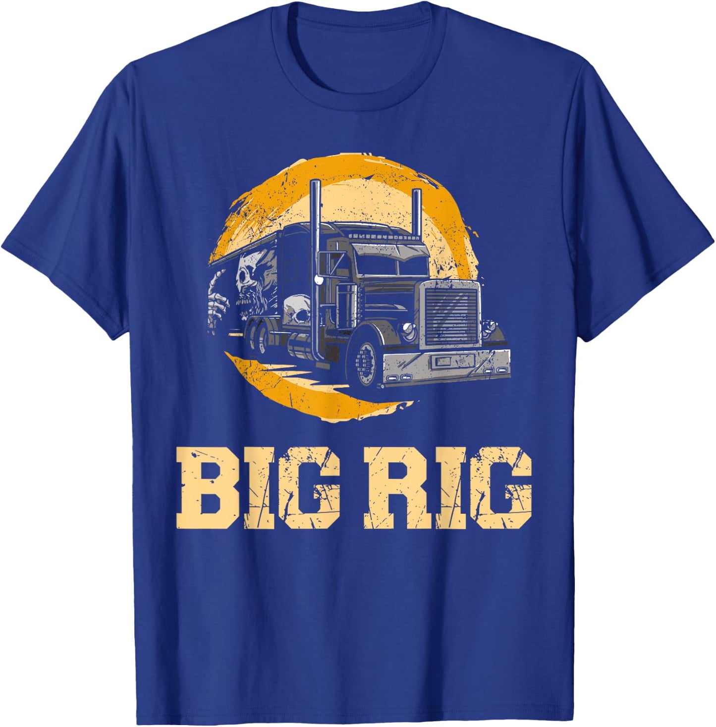 Trucker Truck Driver Vintage Big Rig T-Shirt - T-Shirt | Royal