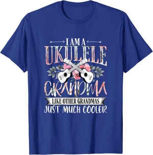 I'm a Ukulele Grandma Funny Uke Music Lover Grandmom T-Shirt - T-Shirt | Royal