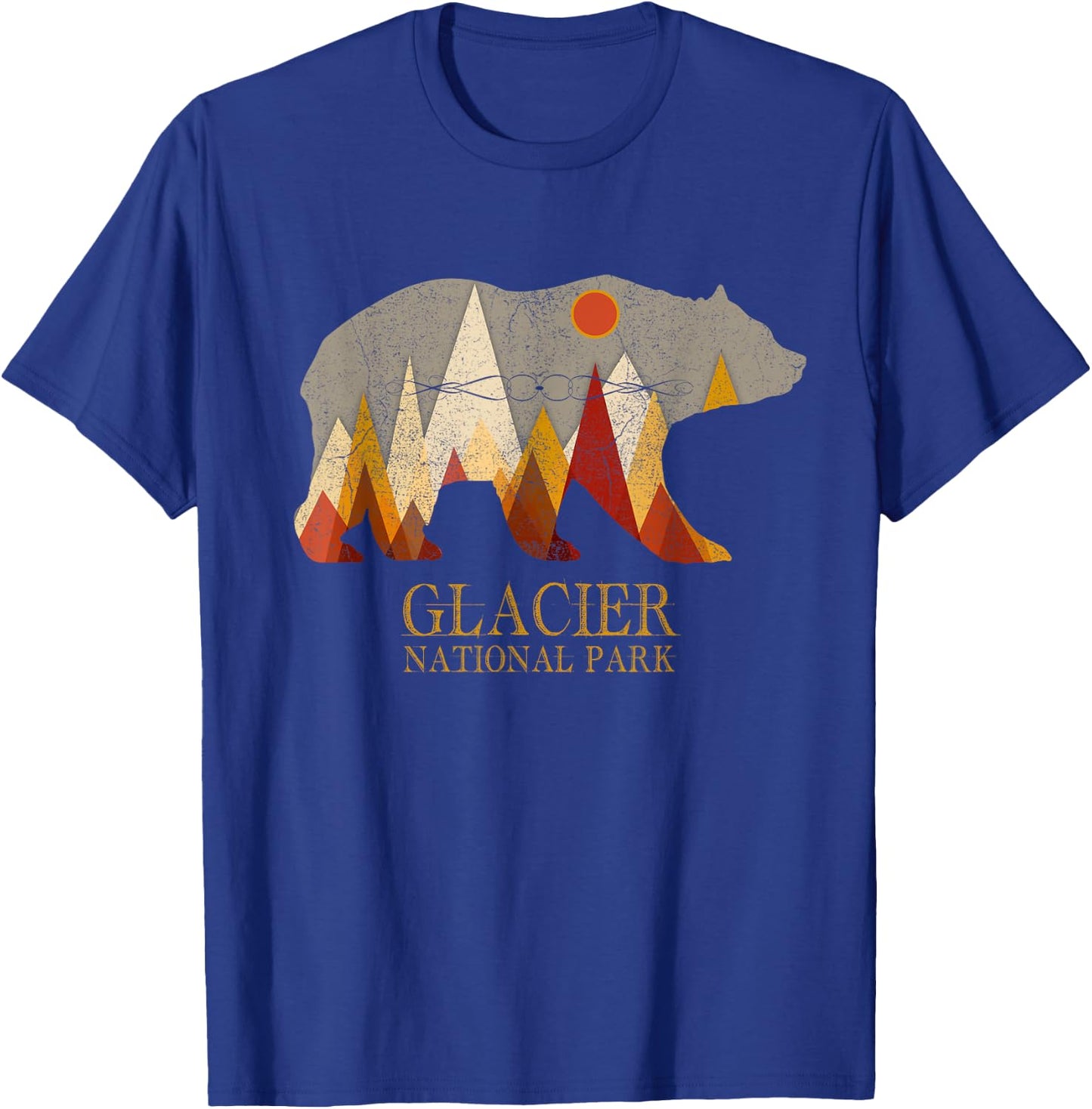 Glacier National Park Grizzly Bear Montana T-Shirt - T-Shirt | Royal
