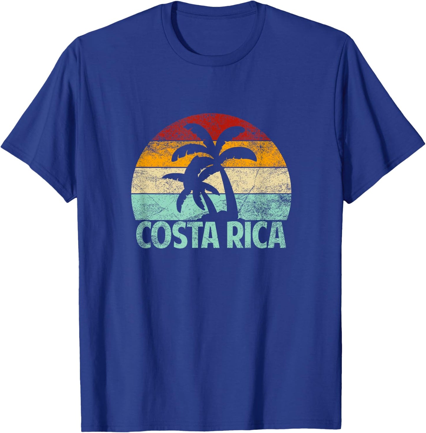 Costa Rica Beach Sunset Palm Tree Retro Vacation Costa Rica T-Shirt - T-Shirt | Royal