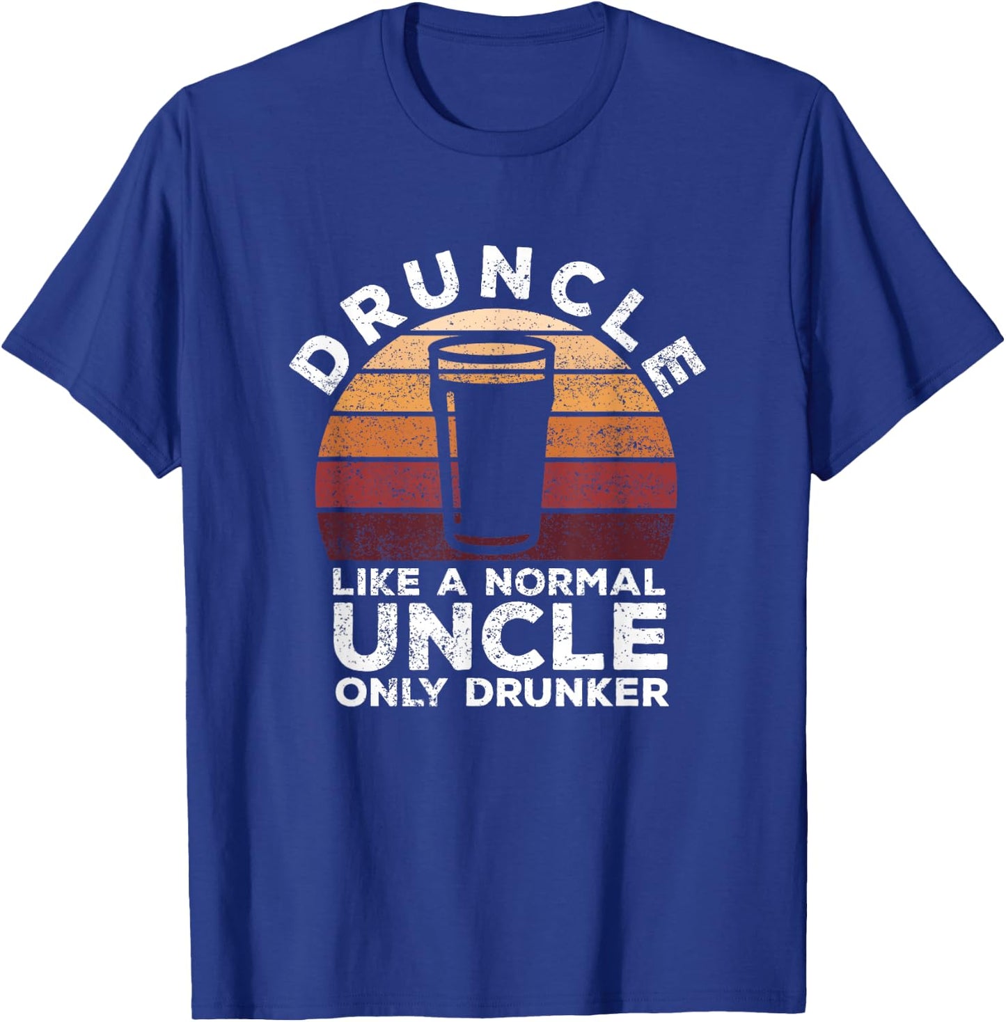 Druncle Funny Saying Vintage Drunk Beer Drinking Uncle Gift T-Shirt - T-Shirt | Royal