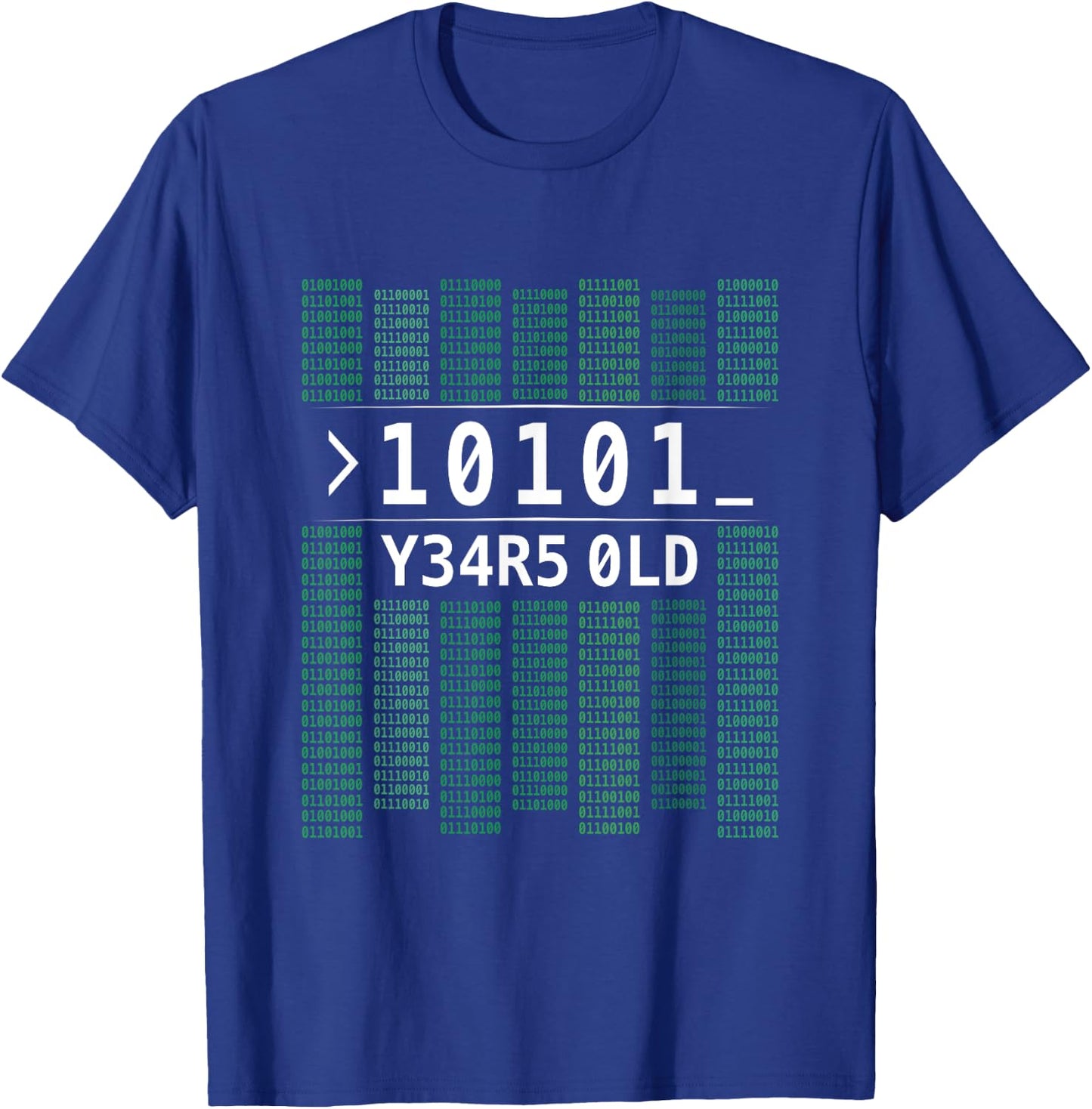 10101 Years Old Binary Code 21st Birthday Computer T-Shirt - T-Shirt | Royal