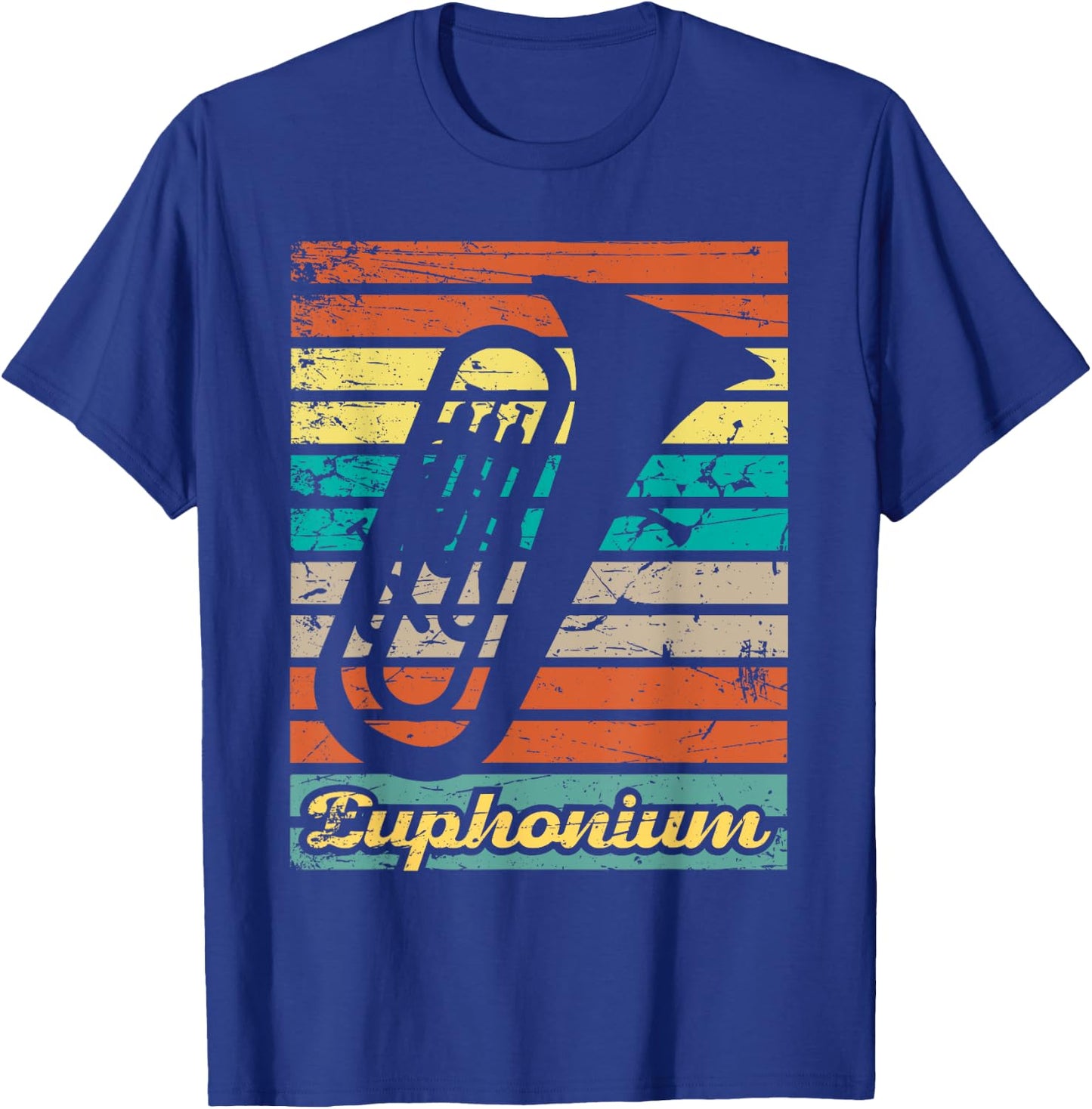 Retro Euphonium Player Euphoniumist Marching Band T-Shirt - T-Shirt | Royal