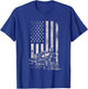 Steam Train Driver Trainspotting Locomotive American Flag T-Shirt - T-Shirt | Royal