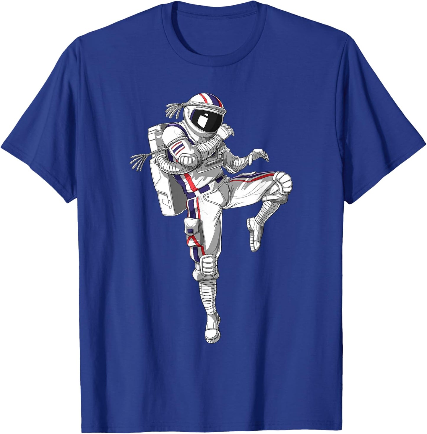 Astronaut Muay Thai Boxing Karate Kickboxing Martial Arts T-Shirt - T-Shirt | Royal
