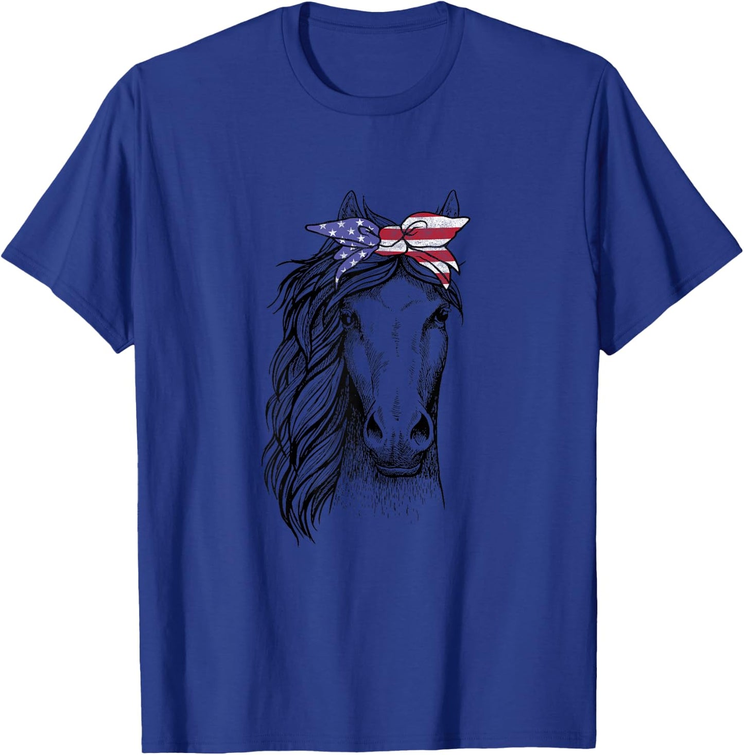 Horse Lovers Clothes with Bandana Apparel Women Kids Girls T-Shirt - T-Shirt | Royal