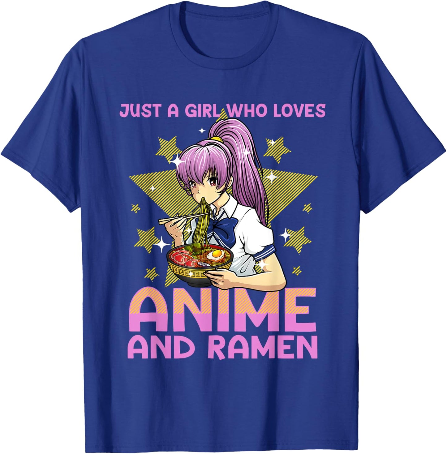 Anime Art Teen Girls Anime Merch Ramen Anime Lover T-Shirt - T-Shirt | Royal