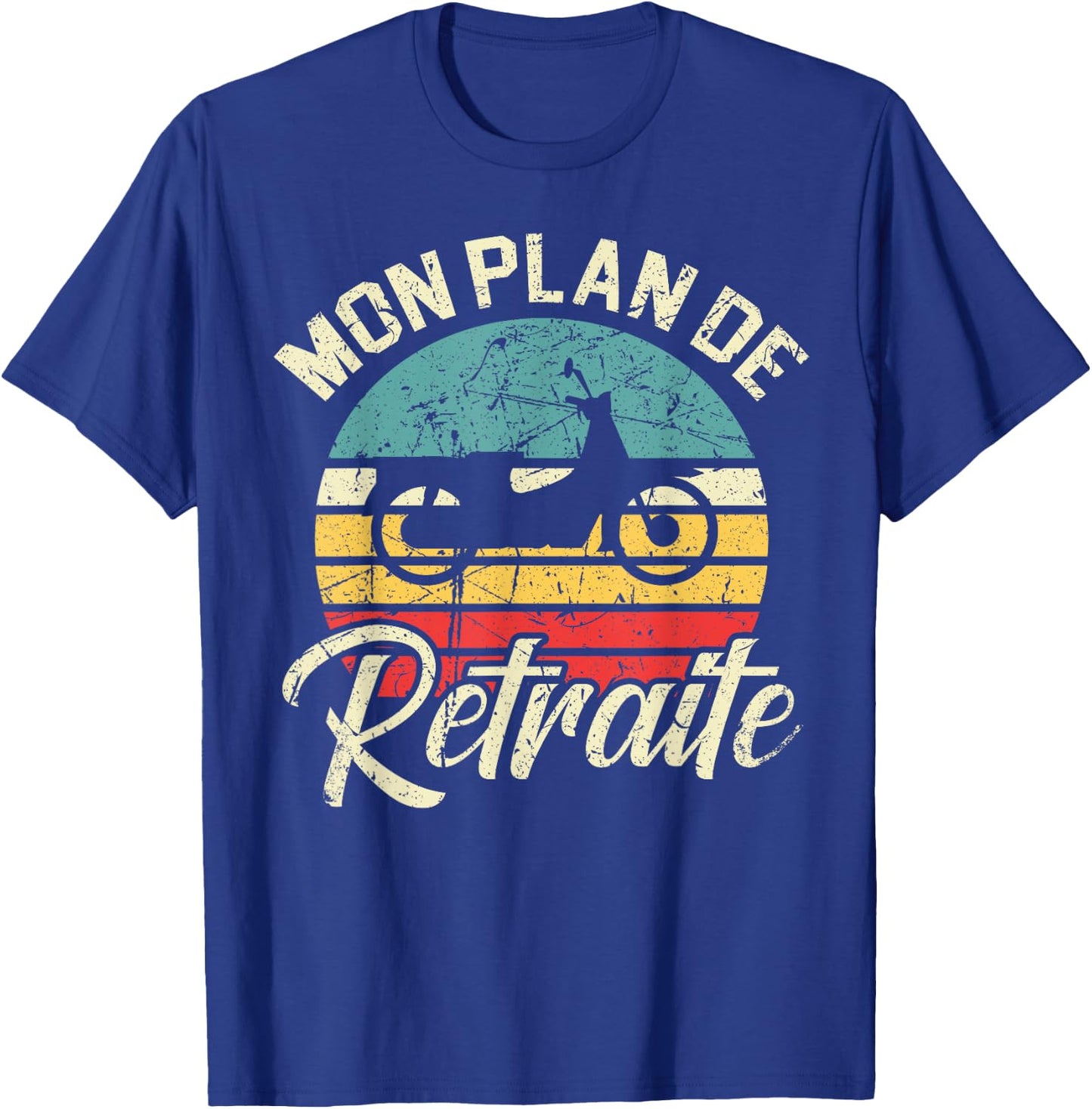 My Retirement Plan Mount the Moped Gift Moped T-Shirt - T-Shirt | Royal