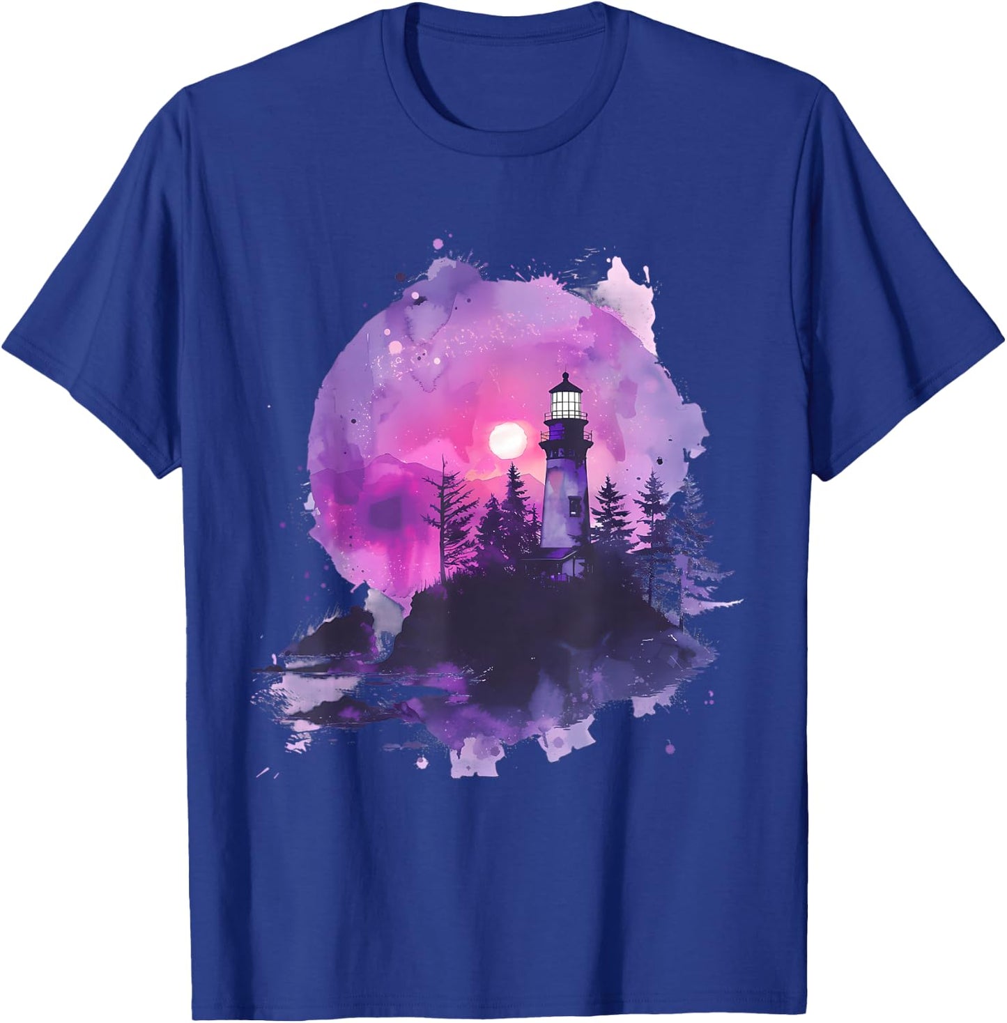 Light House Seaside House Sailing Sea Beach Lighthouse T-Shirt - T-Shirt | Royal