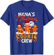 Nana's Christmas Cookie Crew Three Santa Gingerbread Baker T-Shirt - T-Shirt | Royal