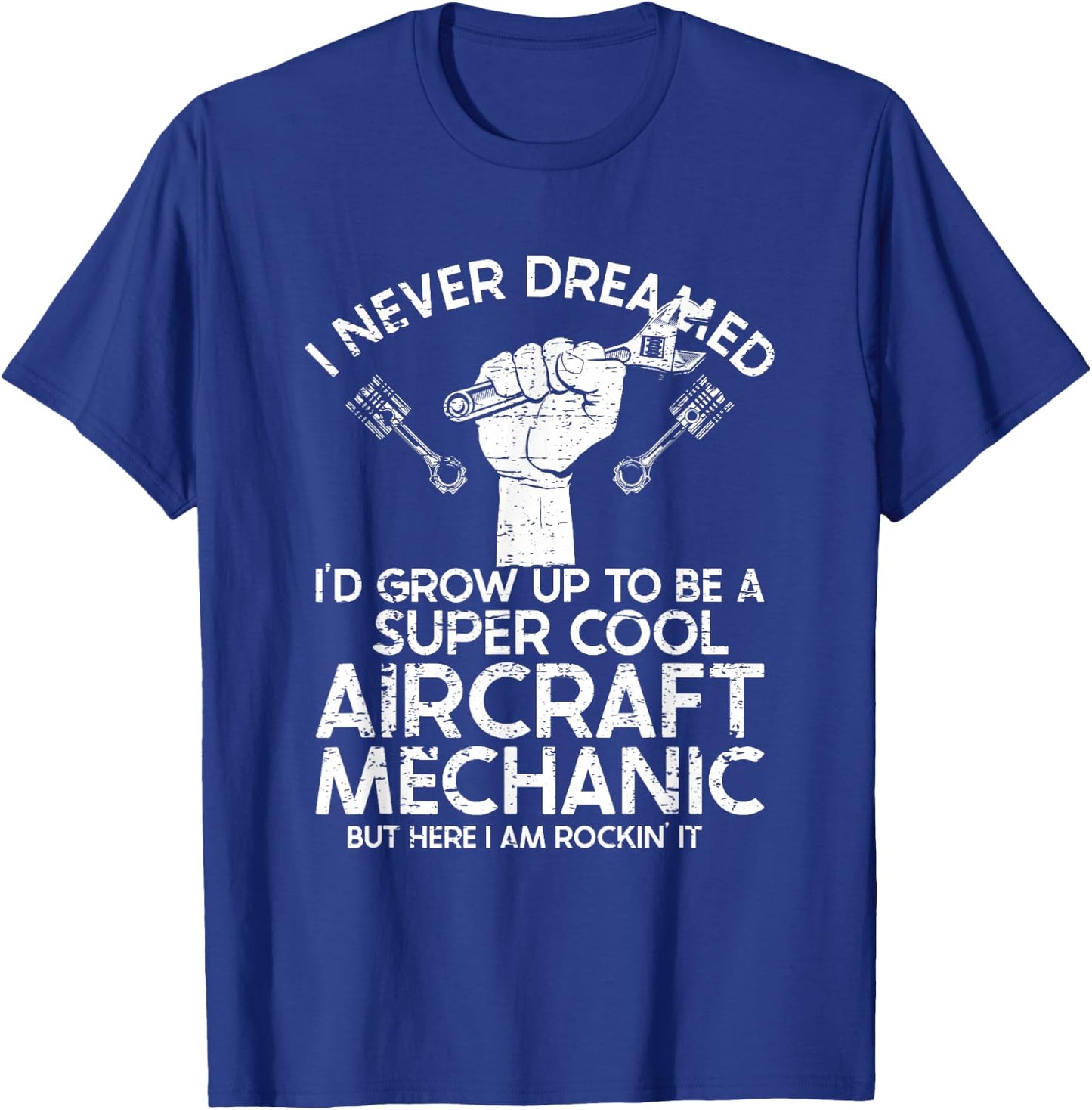 Airplane Mechanic Aircraft Maintenance Pilot Technician T-Shirt - T-Shirt | Royal