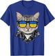 Cat Ukraine Flag Sunglasses - Cool Ukrainian Cat Women T-Shirt - T-Shirt | Royal