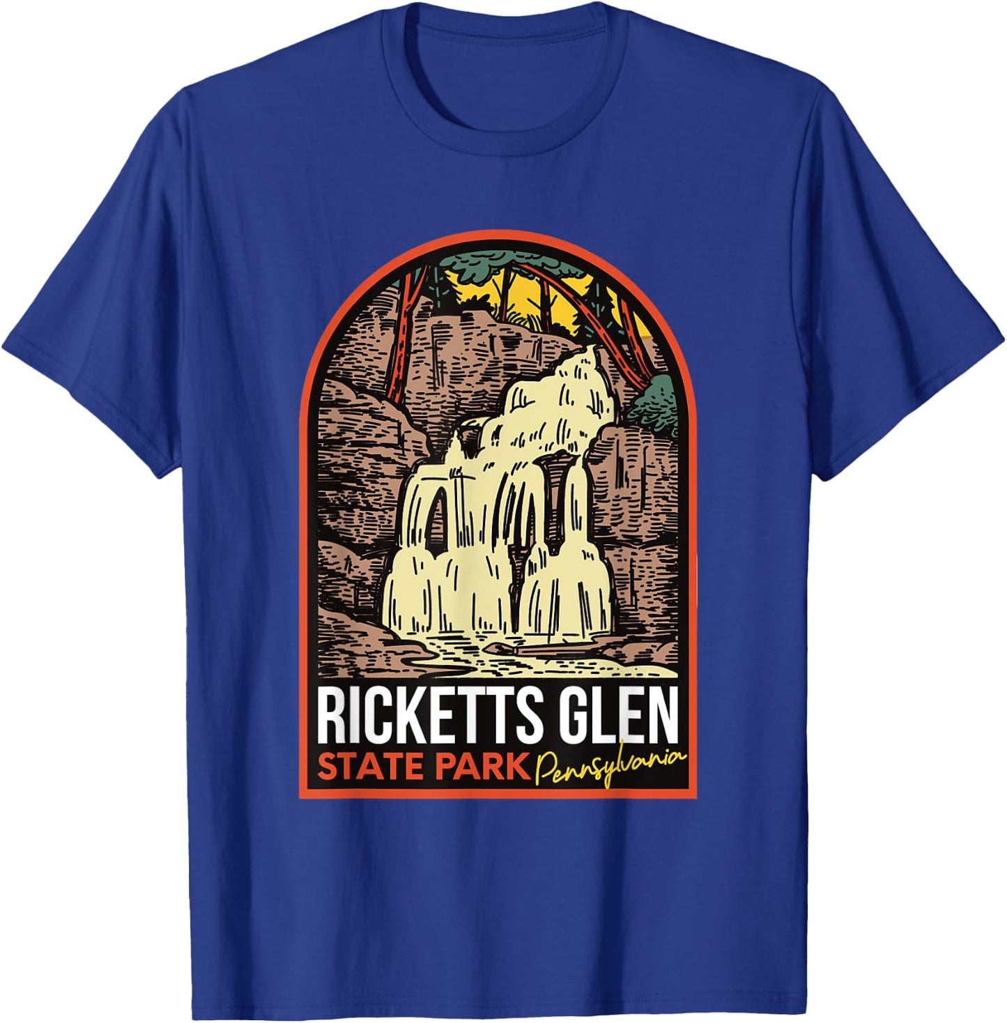 Ricketts Glen State Park Pennsylvania Vintage T-Shirt - T-Shirt | Royal
