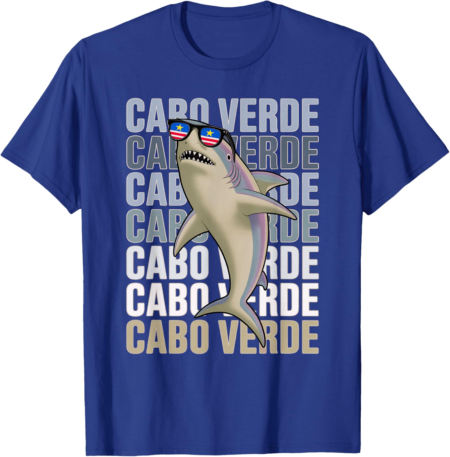 Kids Cabo Verde Shark Mindelo Boys Cape Born Roots Dad Mom T-Shirt - T-Shirt | Royal