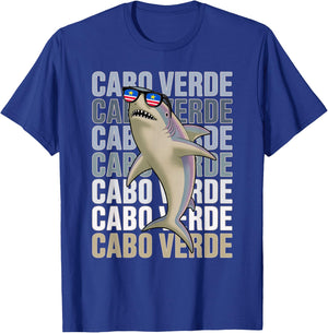 Kids Cabo Verde Shark Mindelo Boys Cape Born Roots Dad Mom T-Shirt - T-Shirt | Royal