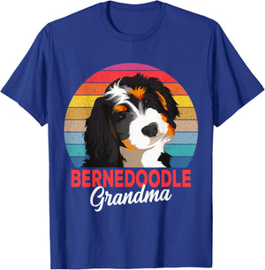 Bernedoodle Grandma Dog Mom Owner T-Shirt - T-Shirt | Royal