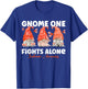 Gnome One Fights Alone Orange Leukemia Awareness T-Shirt - T-Shirt | Royal