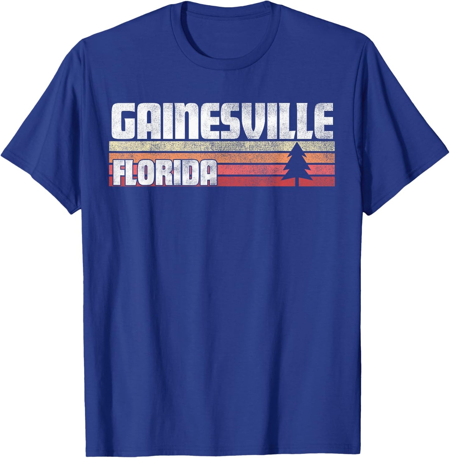 Gainesville Florida FL Gift Retro Style Vintage 70s 80s 90s T-Shirt - T-Shirt | Royal