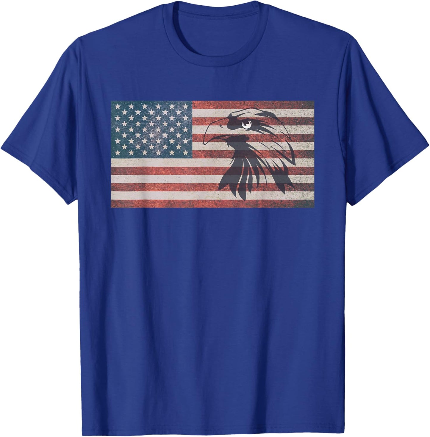 American Flag Eagle USA T-Shirt - T-Shirt | Royal