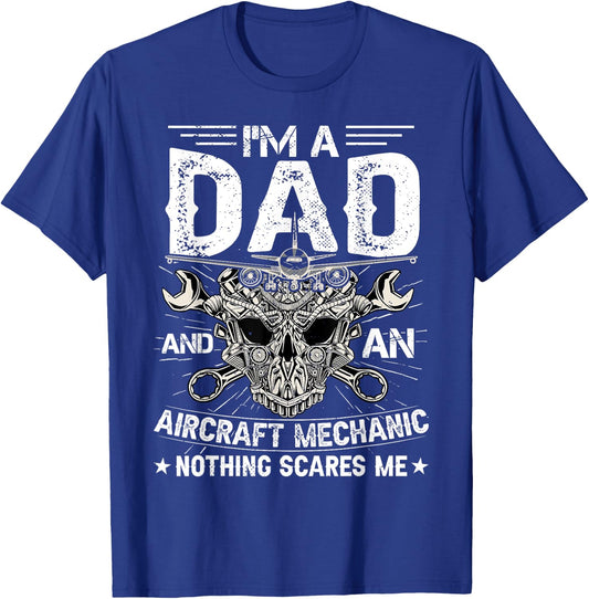 Funny Dad Airplane Plane Aviation Aircraft Mechanic T-Shirt - T-Shirt | Royal