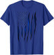 Blue Carbon Onyx American Flag Men T-Shirt - T-Shirt | Royal