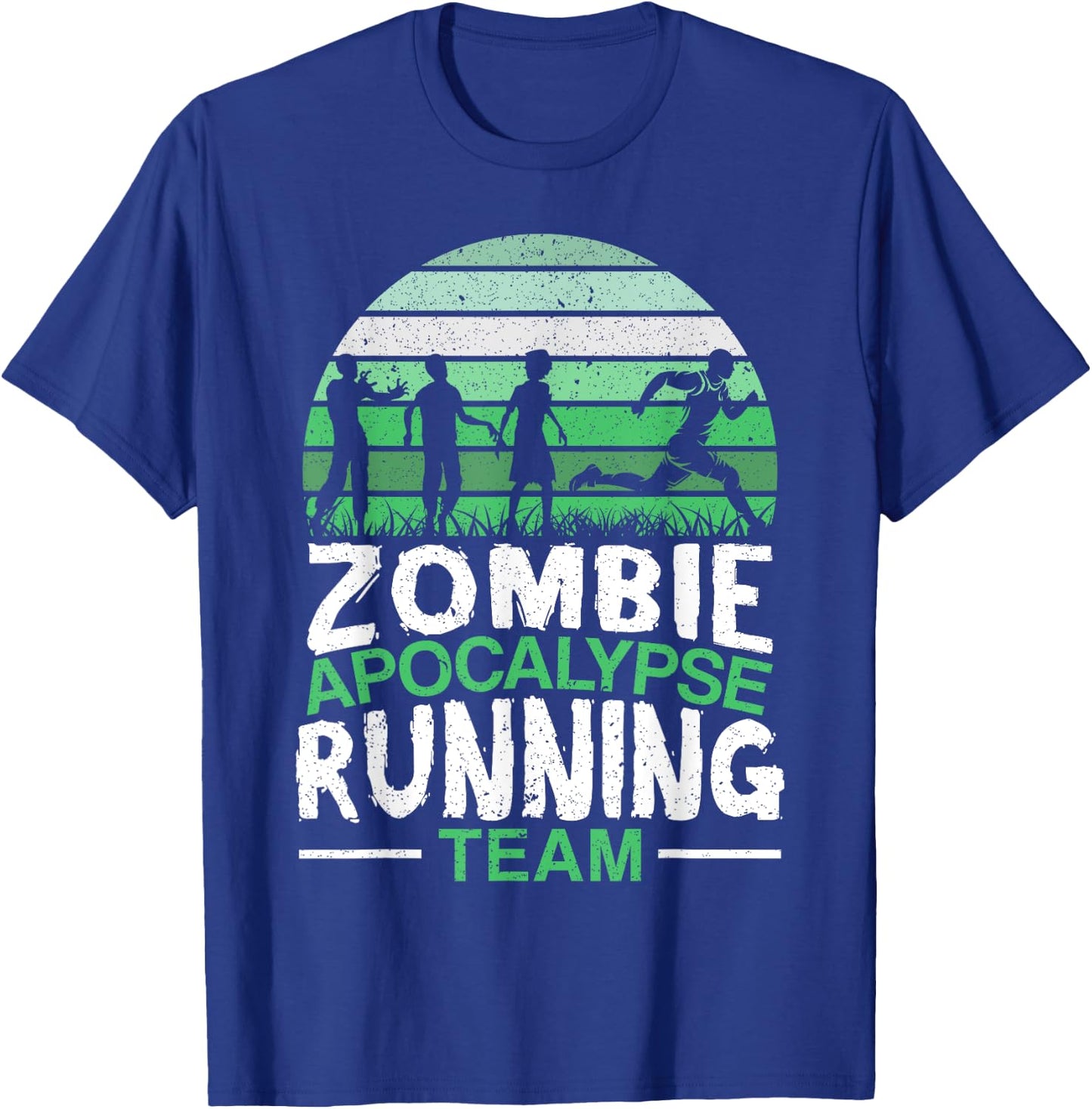 Zombie Apocalypse Running Team Halloween Trick Or Treat T-Shirt - T-Shirt | Royal