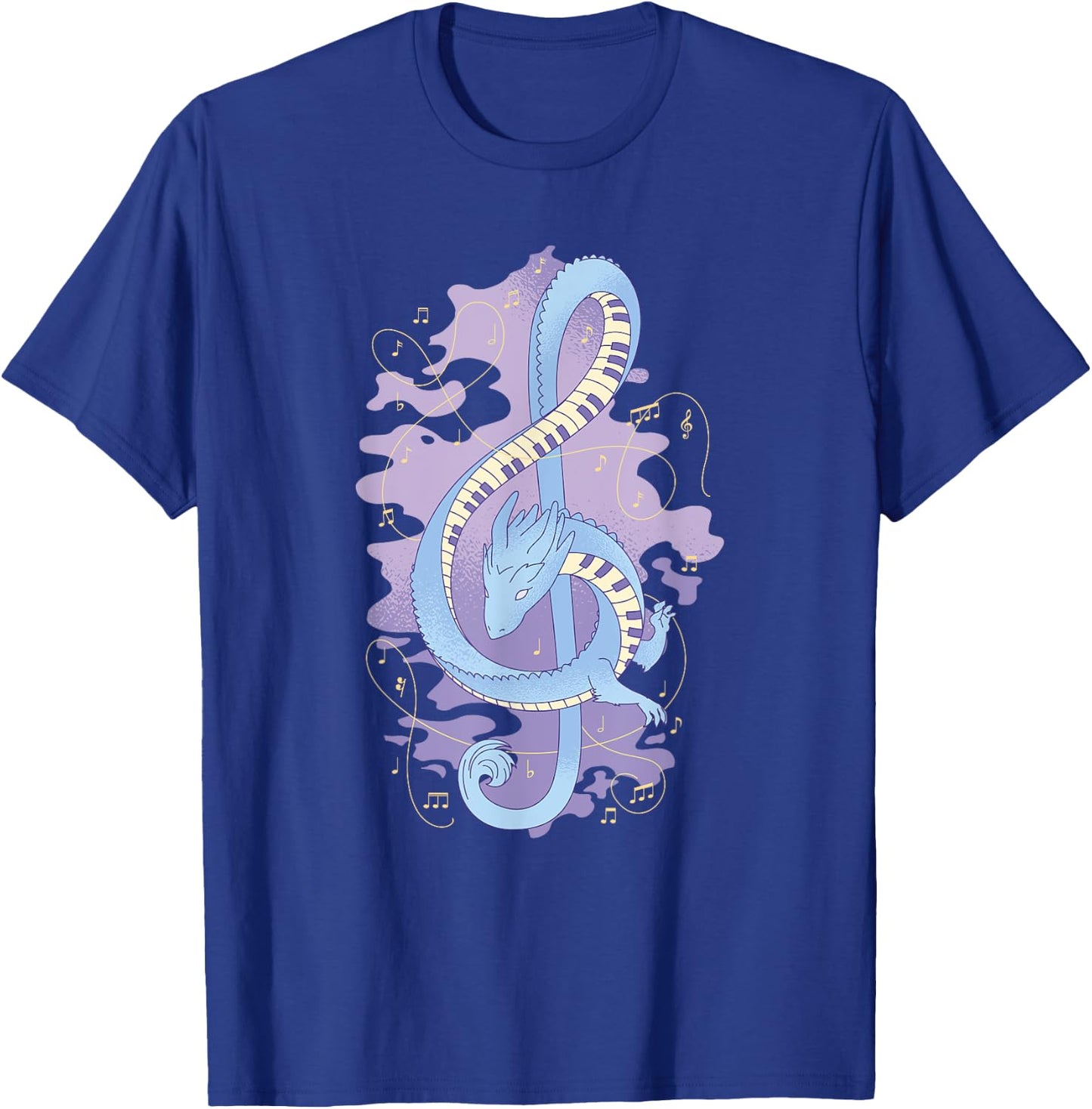 Musical Dragon Creature Music Piano Instrument T-Shirt - T-Shirt | Royal