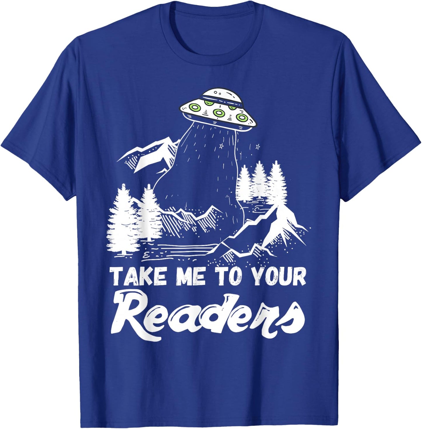English Teacher Library Fun Alien Reading Gift T-Shirt - T-Shirt | Royal