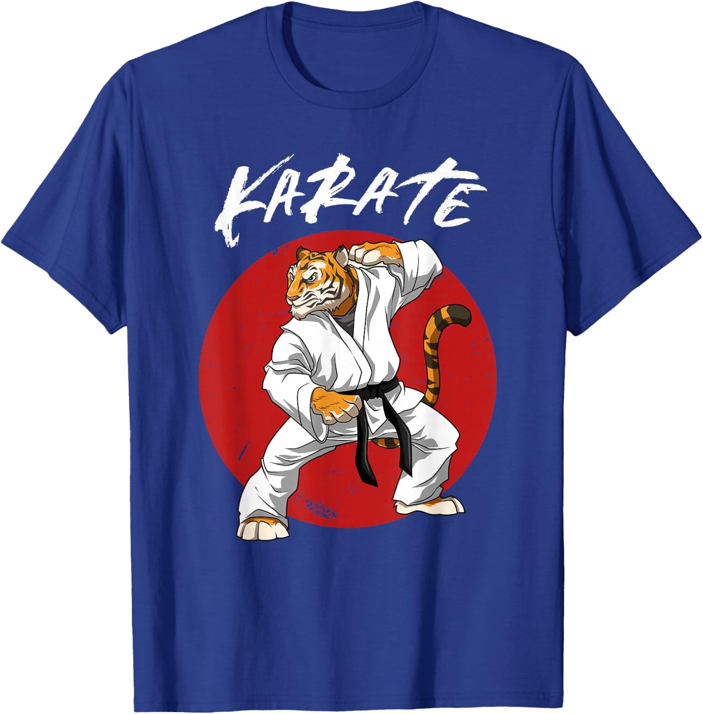 Karate Tiger - Boys and Girls Karate Tiger T-Shirt - T-Shirt | Royal