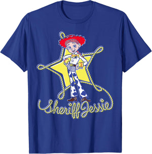 Disney Pixar Toy Story 5 Sheriff Jessie Lasso Star and Text T-Shirt - T-Shirt | Royal