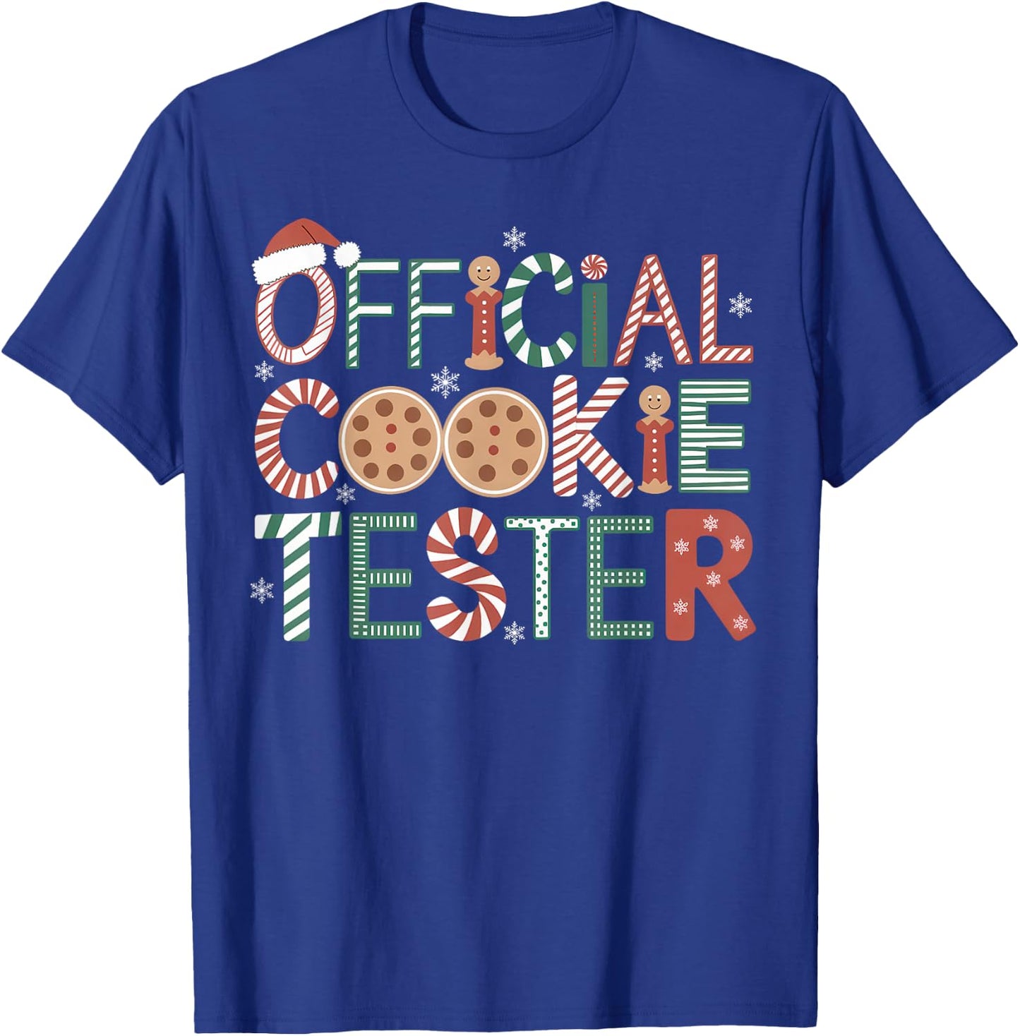 Official Cookie Tester Christmas Cookies Gingerbread Baking T-Shirt - T-Shirt | Royal