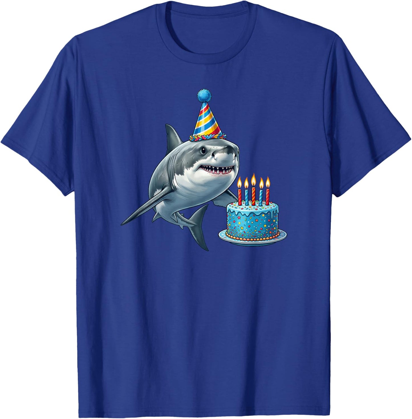 Shark Birthday T-Shirt - T-Shirt | Royal