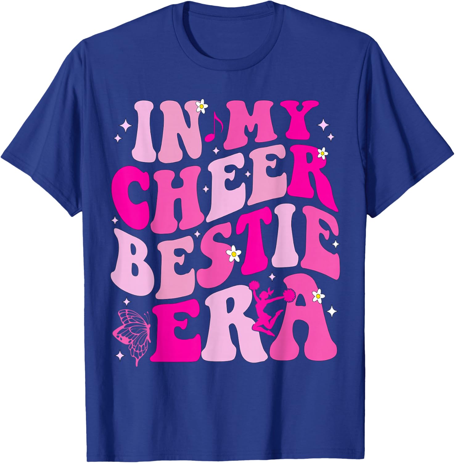 In My Cheer Bestie Era Kids Girls Boys Cheerleader Cheering T-Shirt - T-Shirt | Royal