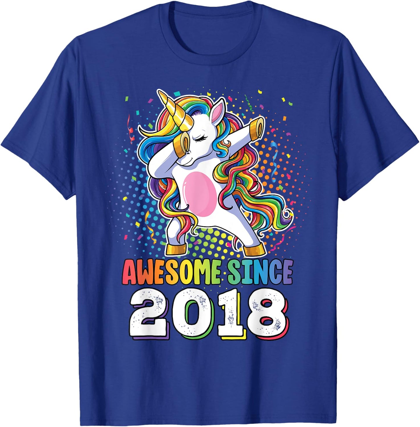 Awesome Since 2018 Shirt Girls 5 Years Old Birthday T-Shirt - T-Shirt | Royal