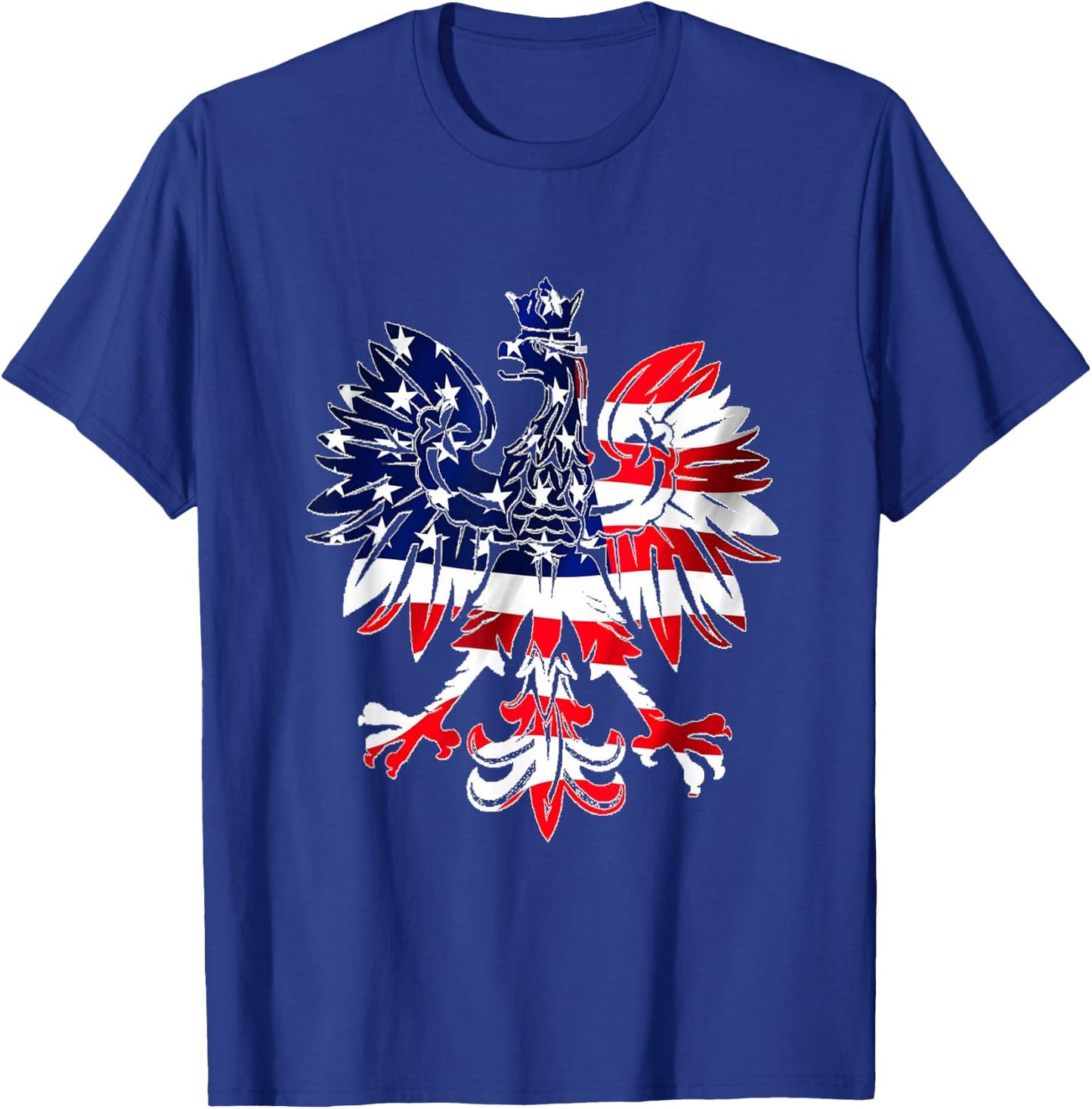 Dyngus Day Shirt Polish Eagle American Flag Poland USA T-Shirt - T-Shirt | Royal