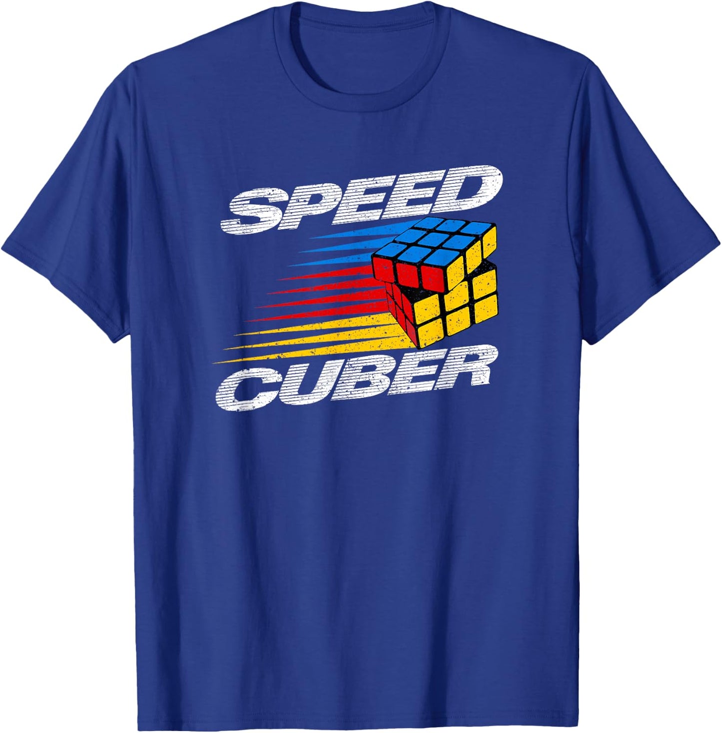 The Melting Cube - Competitive Speed Cubing Merch -Adults, Kids Black 3x3 Cube Math Game T-Shirt - T-Shirt | Royal